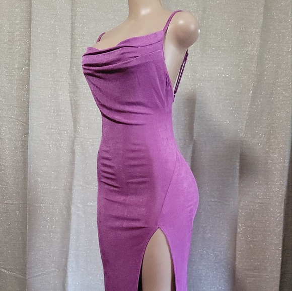 Sexy midi Dress with split new size S strech material. MEMORIAL DAY SALE🎈 - Picture 10 of 11